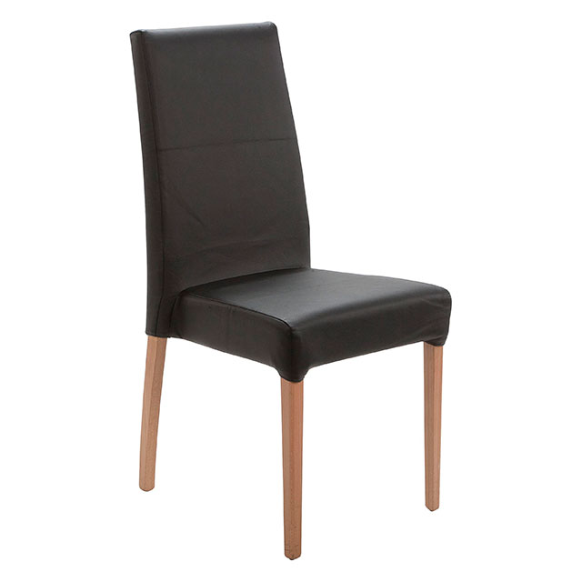 Picasso Highback Light Wood Dining Chair Black