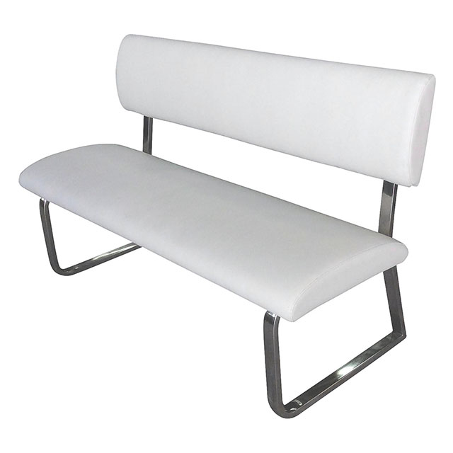 Liana White Bench with Back